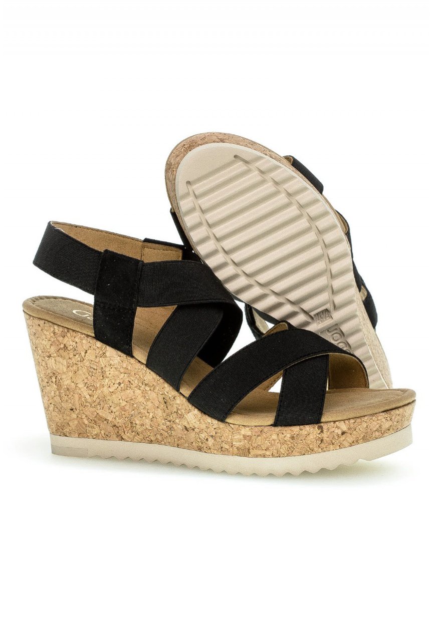 Gabor Comfort sandalen met sleehak zwart - Vergelijk prijzen