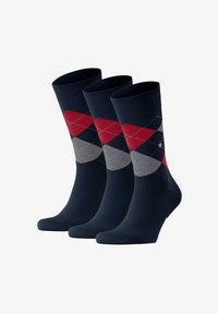 Ej vald, dunkelblau rot grau