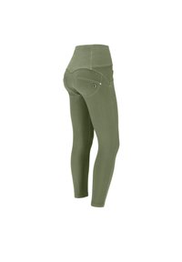 Freddy PUSH UP VITA ALTA CON BOTTONI IN NAVETTA CON STRAPPI - Jeans Skinny Fit - verde