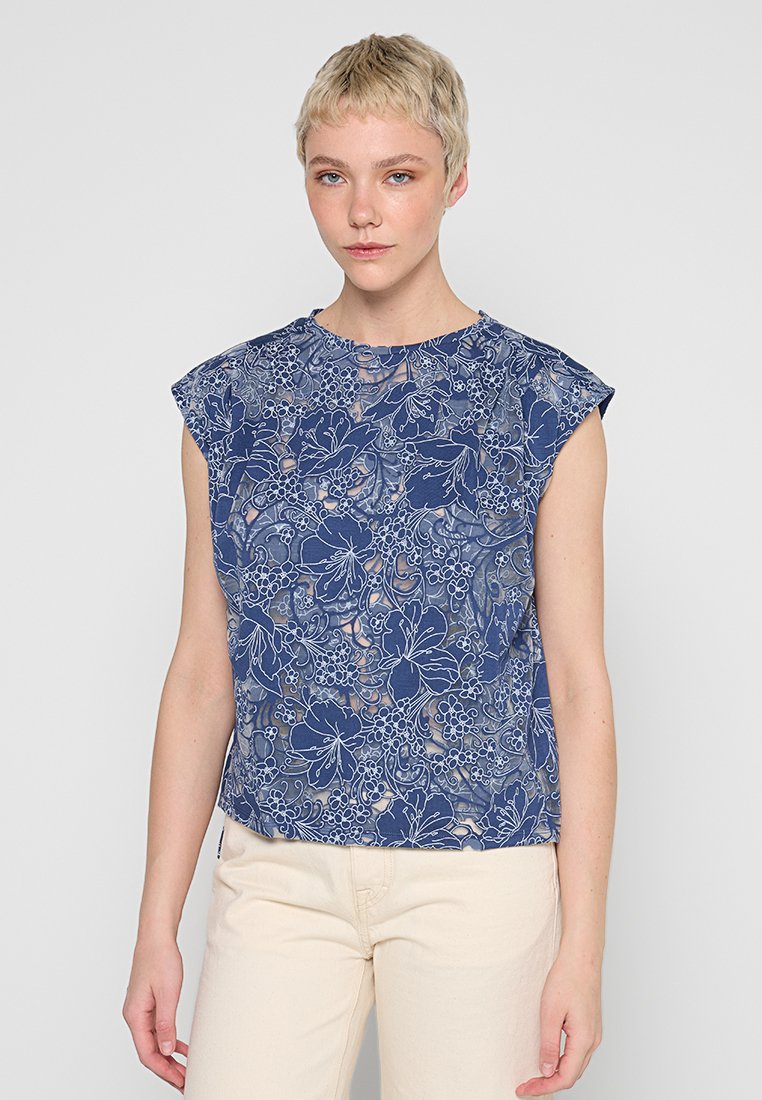 Ted Baker T-shirt print blauw