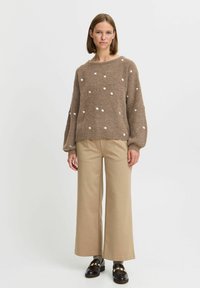 b.young BYOTIKI EMBROIDERY JUMPER - Trui - walnut mix