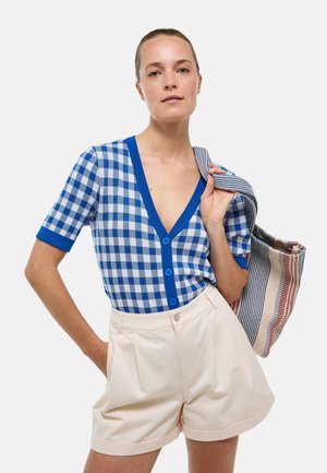 Monoprix, CARDIGAN MANCHES COURTES MOTIF VICHY - Gilet - super sonic