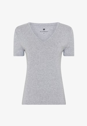 JBS OF DENMARK SLIM FIT V NECK - T-shirts basic - grey