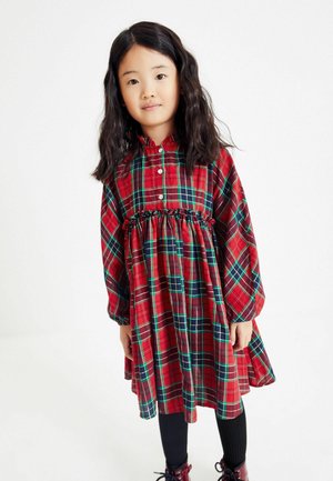 TARTAN PRINT - Vestido camisero - red