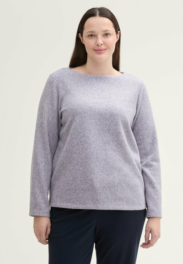 PLUS - MIT KNOPFDETAILS - Strickpullover - soft lavender melange