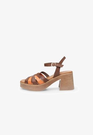 Bata Sandaalit nilkkaremmillä - brown