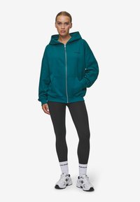 Pegador CLARITA OVERSIZED - Mikina so zipsom - washed urban turquoise,black gum