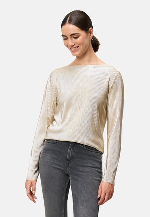 PLISSEE  STRUKTURIERT - Bluse - naturegold