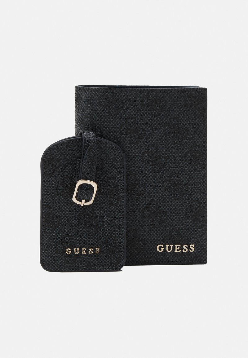 Guess GIFT CASE LUGGAGE TAG SET Paspoorthouder coal/donkergrijs Zalando.nl