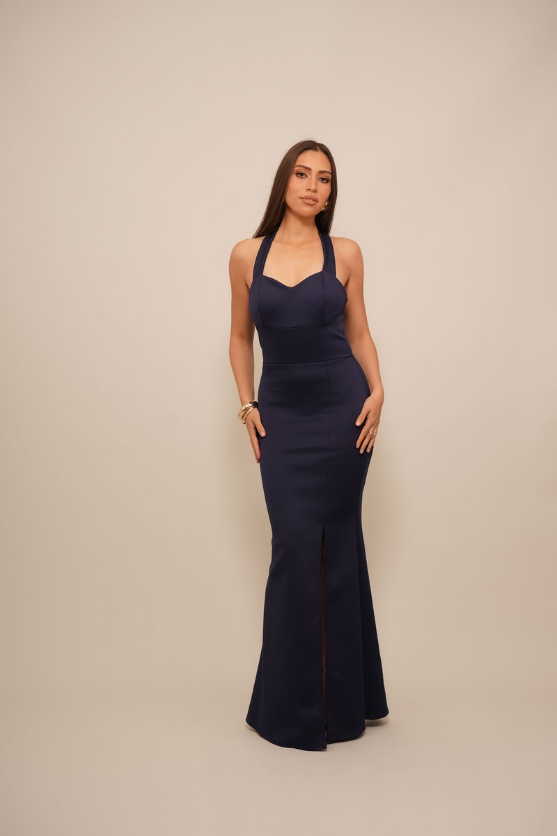 sachin and babi light blue dress Lulus Blue Satin Halter Oversized Bow Sweetheart Neckline Mini Dress M NWT main image 1