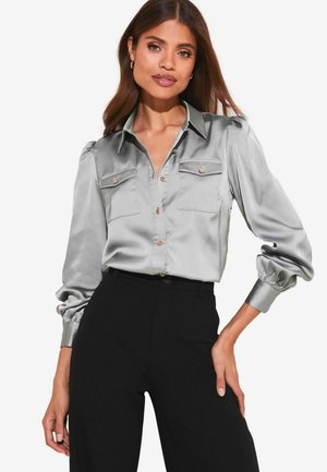 Lipsy FRONT POCKET REGULAR  - Button-down blouse - blue