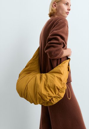 OYSHO, GATHERED SHOPPER BAG - Tote bag - mustard
