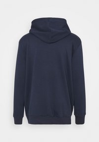Felpa con cappuccio blu navy e vestibilità rilassata. Realizzata in tessuto morbido, presenta polsini e orlo a costine e un cappuccio arrotondato.