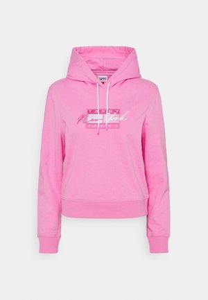 CROPPED FLAG HOODIE - Sweatshirt - pink daisy