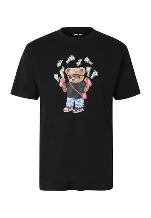 Chill Pill, MONEY GUN BEAR - T-shirt con stampa - black