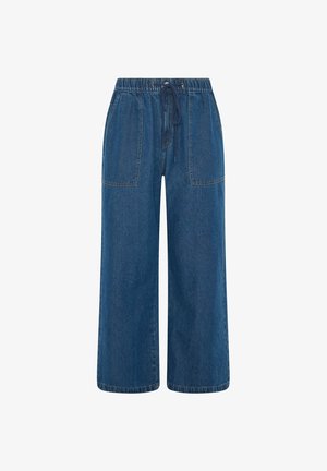 Yours Clothing, PLUS SIZE WIDE LEG TROUSERS - Wide leg - dark blue