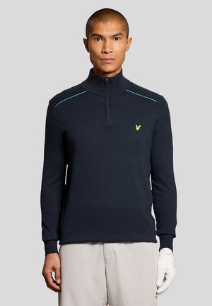 GOLF TIPPED QUARTER ZIP - Strickpullover - dark navy