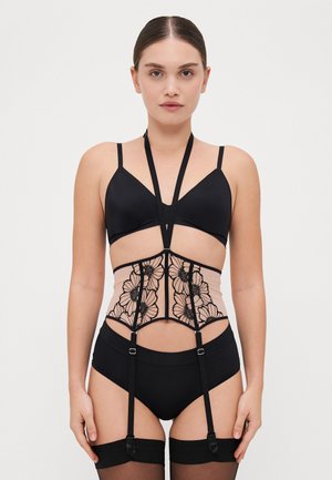 WAIST CINCHER - Suspenders - black/soft pink