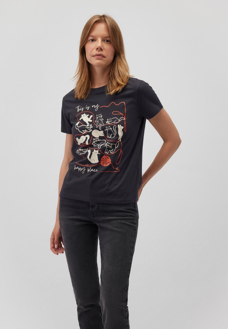 Mavi KURZARM - Print T-shirt - phantom