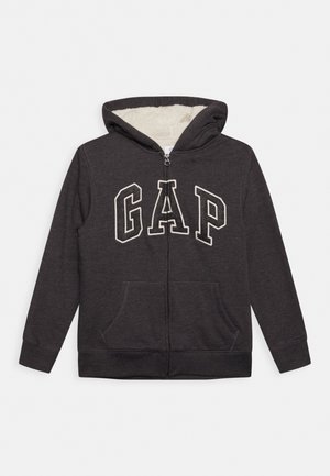 COZY LOGO BOYS - Sudadera con cremallera - charcoal