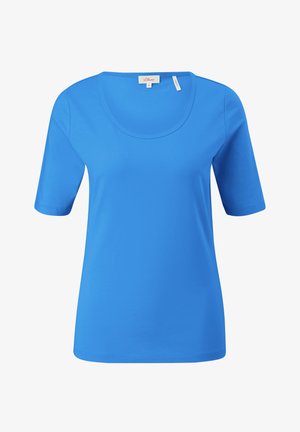 s.Oliver MIT U-AUSSCHNITT - T-shirt basique - royalblau