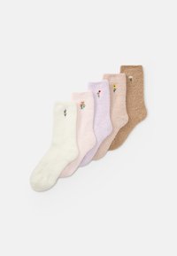 PLUSH SOCKS 5 PACK - Sokker - lilac/white/beige