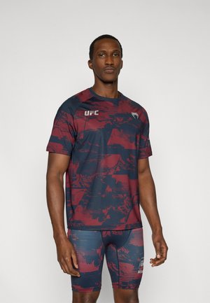 UFC ZENIT FIGHT WEEK MENS  - Športne majice - navy blue/burgundy/silver-coloured