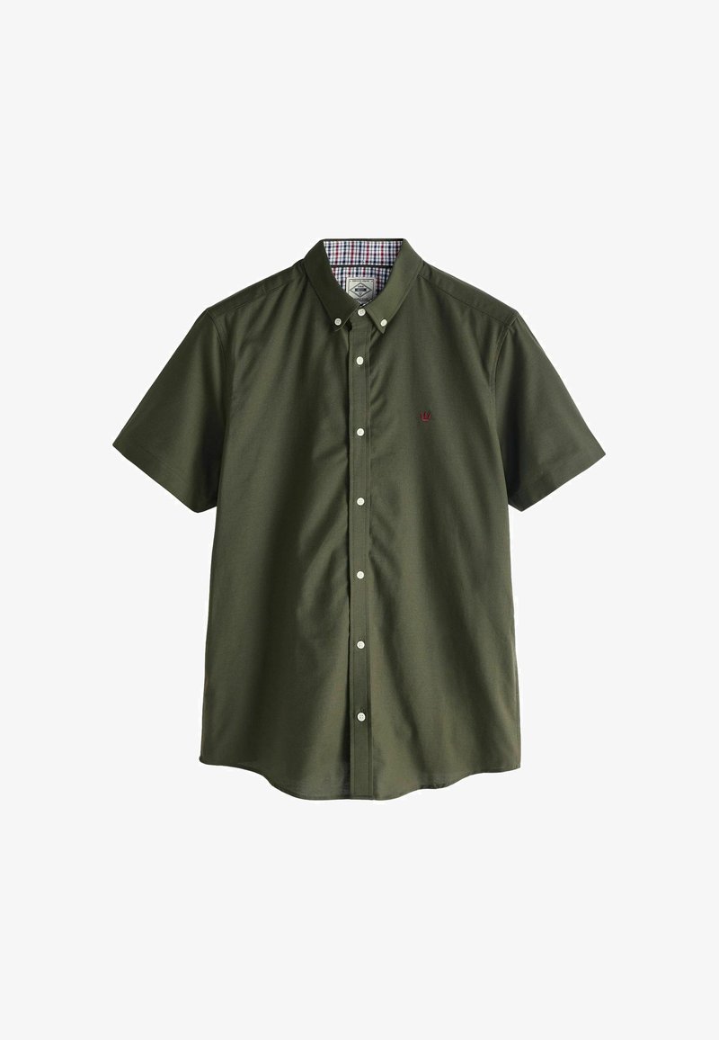 Next STRETCH OXFORD SHORT SLEEVE REGULAR FIT - Camicia - khaki green