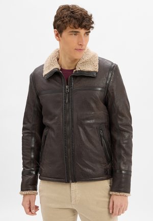 MMALASKO - Lederjacke - schoko