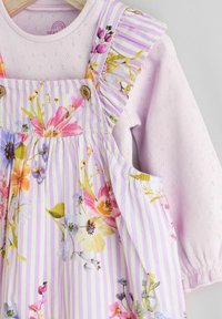 Next REGULAR FIT - LONG SLEEVE SET - Glaustinukė - purple floral stripe