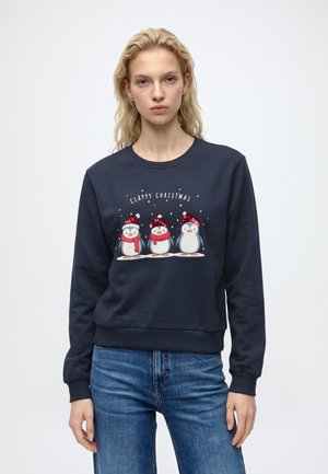 ONLY, ONLYDA O NECK - Sweatshirt - night sky/kita christmas pinguin squad