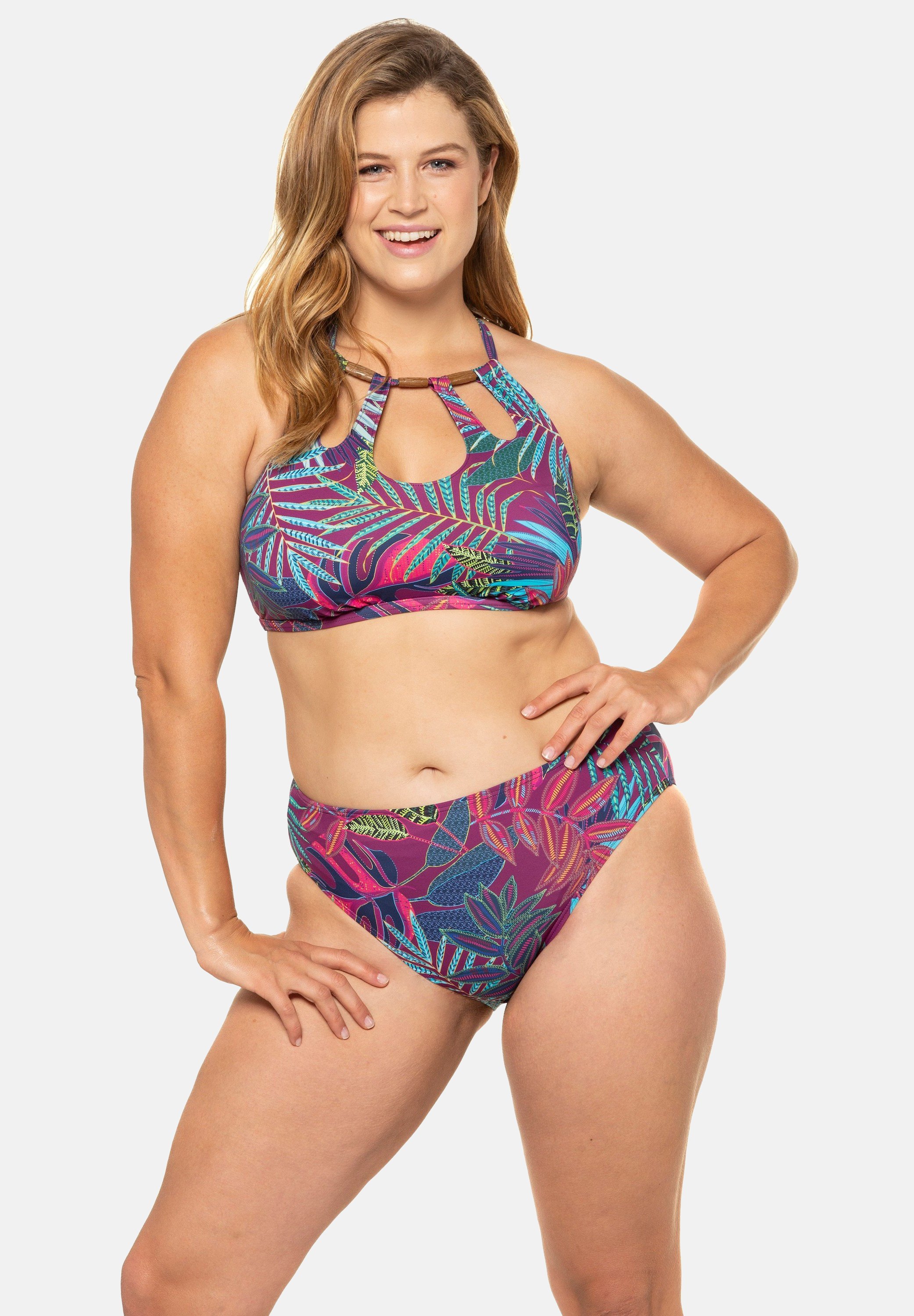 Ulla Popken Bikini - red/blue/rood - Zalando.nl