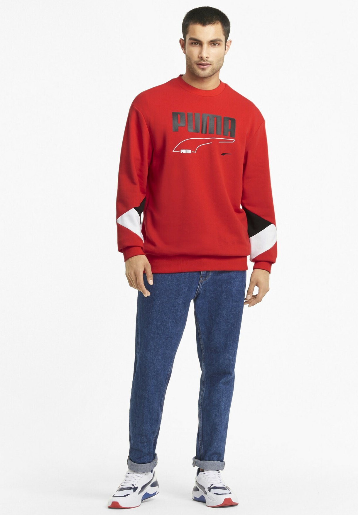 red puma sweater