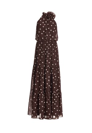Swing, Maxi-jurk - chocolate brown   ivory