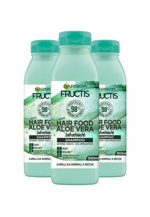 SHAMPOO IDRATANTE FRUCTIS HAIR FOOD, SHAMPOO IDRATANTE ALL'ALOE PER CAPELLI DISIDRATATI, 350 ML - 3 PACK - Shampoo - trasparente