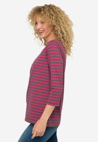 LAURASØN REGULAR FIT RINGEL RUNDHALS 3/4-ÄRMEL - Longsleeve - red