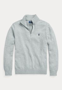 COTTON QUARTER-ZIP MOCKNECK SWEATER - Maglione - andover heather