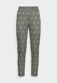 SIGGA LEGGINGS - Calças - cloud dancer black check purple