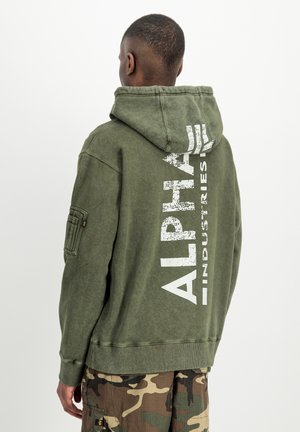 Alpha Industries, BACKPRINT HOODIE VINTAGE - Kapuzenpullover - dark olive