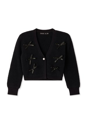 CON FIOCCHI - Cardigan - nero