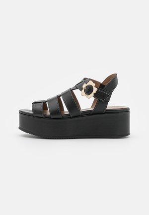 Plateausandaler - black