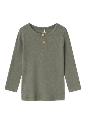 NMMKAB - Langærmet T-shirt - dusty olive melange