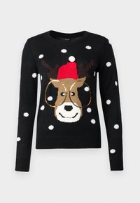 VMTINSEL LS O NECK NVL REP - Strikkegenser - black