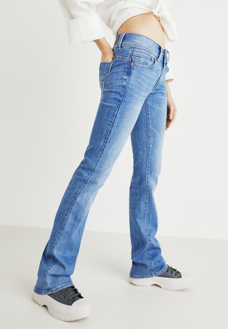 G-Star - MIDGE MID - Jeans Bootcut - light-blue denim, Vergrößern