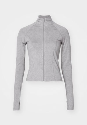 Gina Tricot SOFT TOUCH ZIP JACKET - Športna jakna/jopica - elephant skin