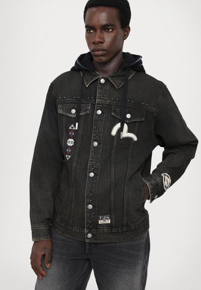 Evisu WEEL OF WISDOM JACKET - Jeansjacke - black
