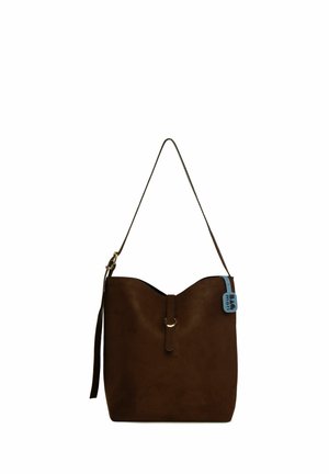 BUCKET-BASE WITH BELT DETAIL - Käekott - brown