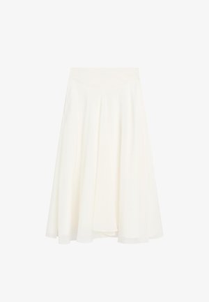Massimo Dutti MIDI WITH YOKE AND FLOUNCE - Gonna a campana - beige