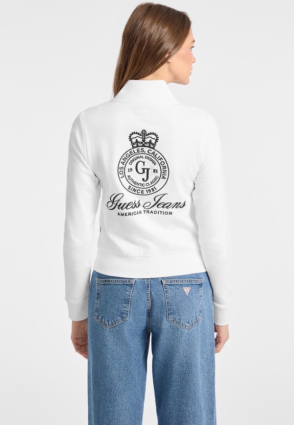 MIT DURCHGEHENDEM LOGO - Sweatjacke - weiß