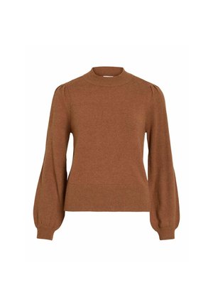 VILA, VIRIL TURTLE-NK BALLOON L/S TOP - NOOS - Pullover - argan oil